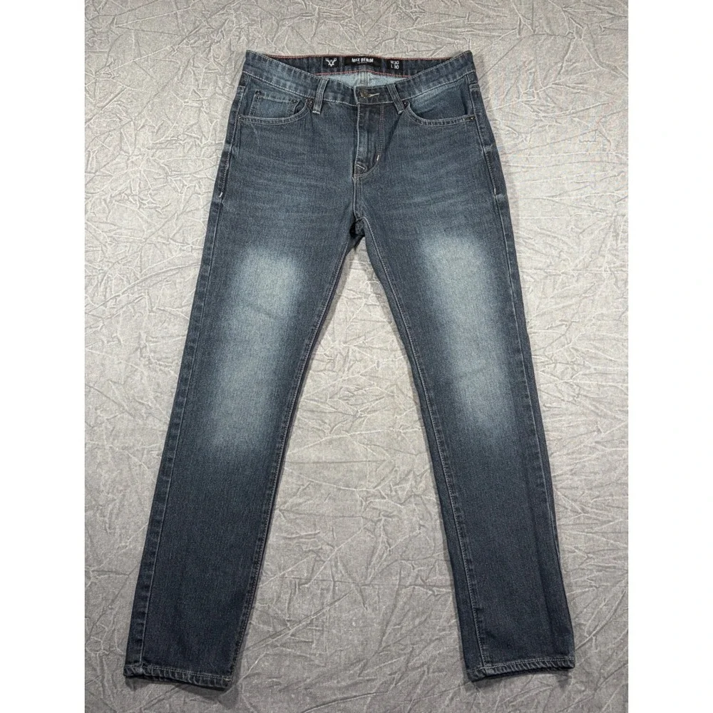 MBX Denim Jeans Men 30x30 Blue Straight Leg Dark Wash Casual Denim Pants